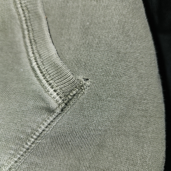 SUPER RARE Y2K GRUNGE LUCKY BRAND EMBROIDERED HOODIE MED PEACE & LOVE SAGE - Picture 9 of 9